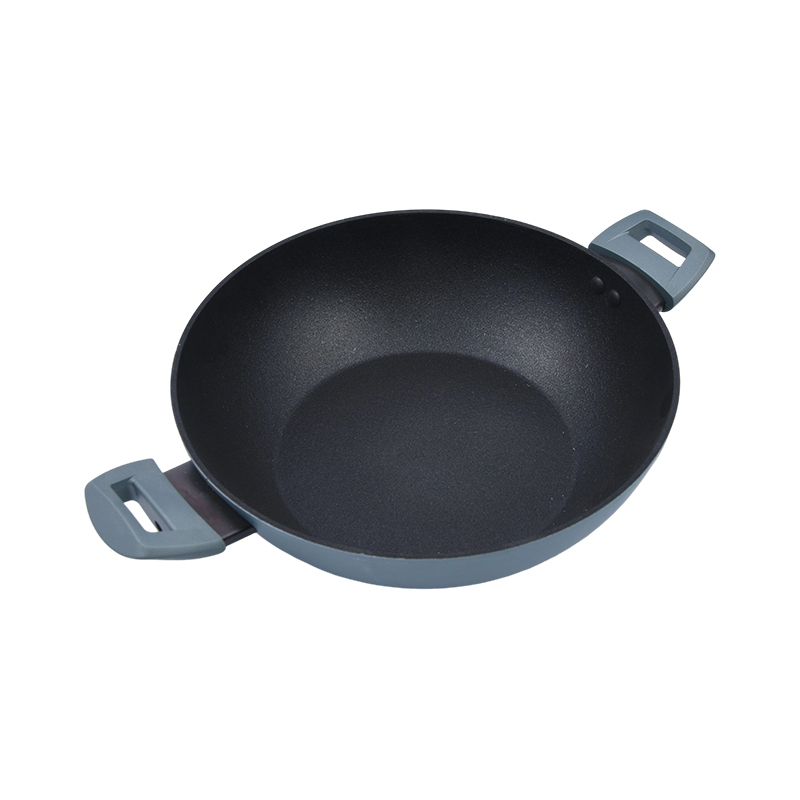 Taotut alumiiniset wok-kahdenpuoleiset kahvat